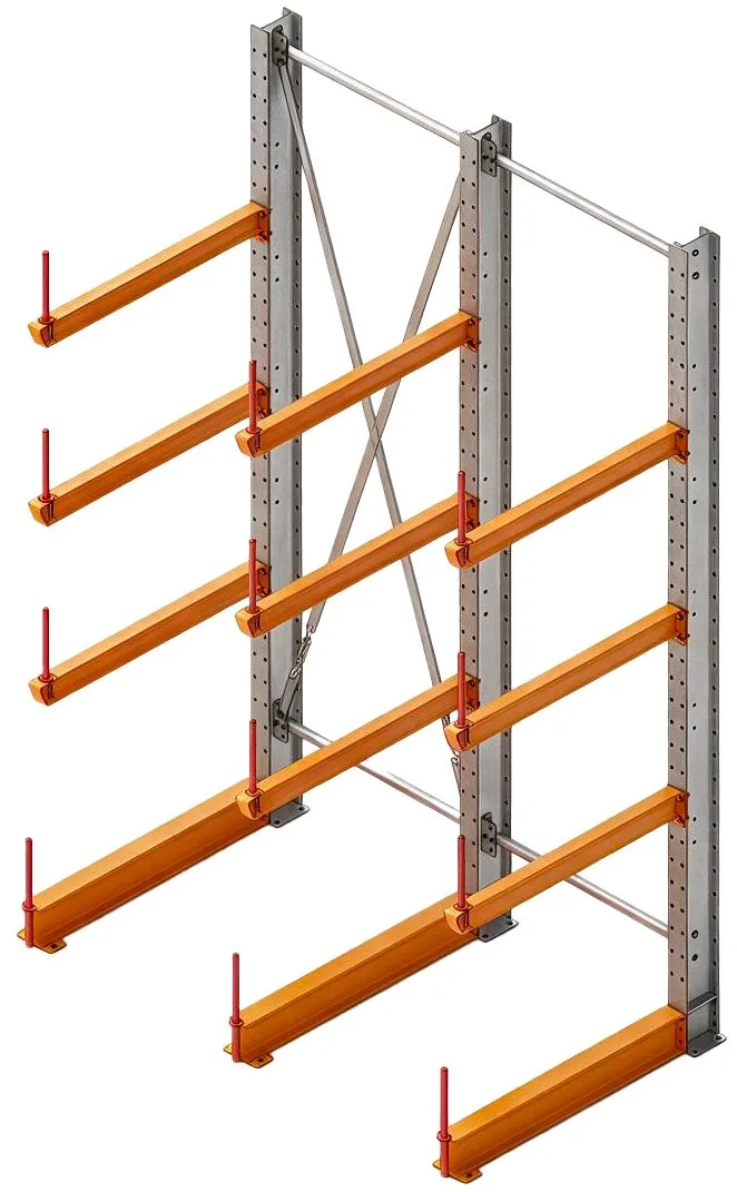 Randare a unui compartiment Cantilever Stratus cu brațe, contravântuiri și bază